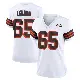 ＃65 Women's Kingsley Eguakun White Game Cleveland Browns 1946 Collection Alternate Jersey
