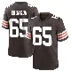 ＃65 Youth Kingsley Eguakun Brown Game Cleveland Browns Team Color Jersey