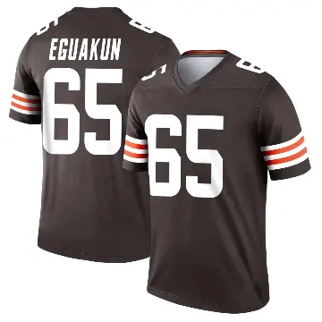 ＃65 Youth Kingsley Eguakun Brown Legend Cleveland Browns Jersey