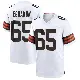 ＃65 Youth Kingsley Eguakun White Game Cleveland Browns Jersey