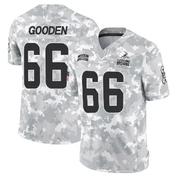 ＃66 Men's Bernard Gooden Arctic Camo Limited Cleveland Browns 2024 Salute to Service Jersey