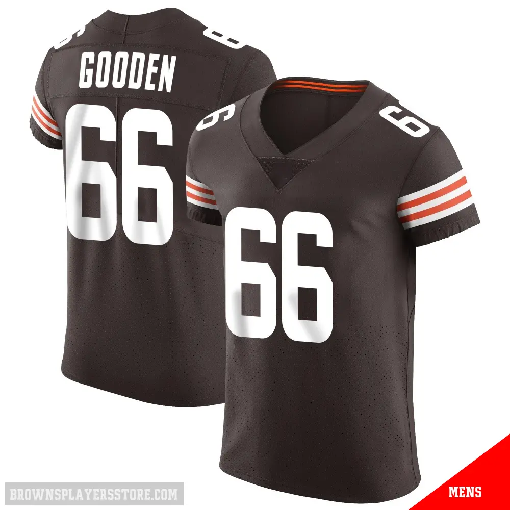 ＃66 Men's Bernard Gooden Brown Elite Cleveland Browns Vapor Jersey