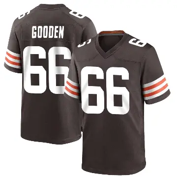 ＃66 Men's Bernard Gooden Brown Game Cleveland Browns Team Color Jersey