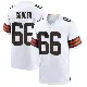 ＃66 Men's Bernard Gooden White Game Cleveland Browns Jersey