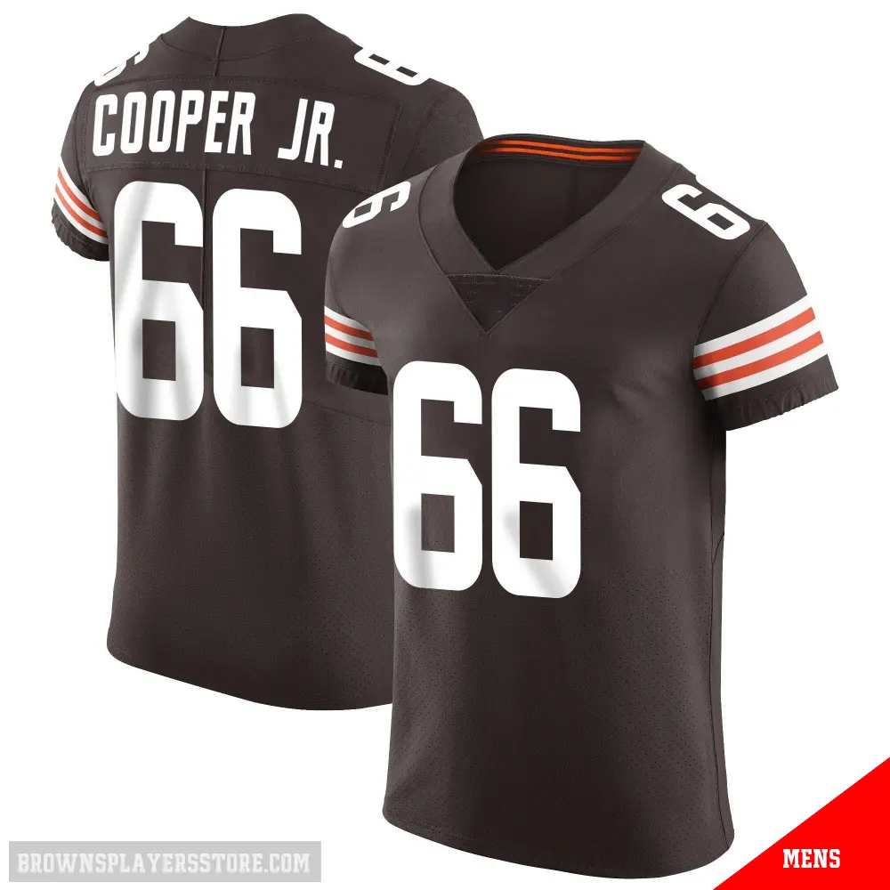 ＃66 Men's Keith Cooper Jr. Brown Elite Cleveland Browns Vapor Jersey