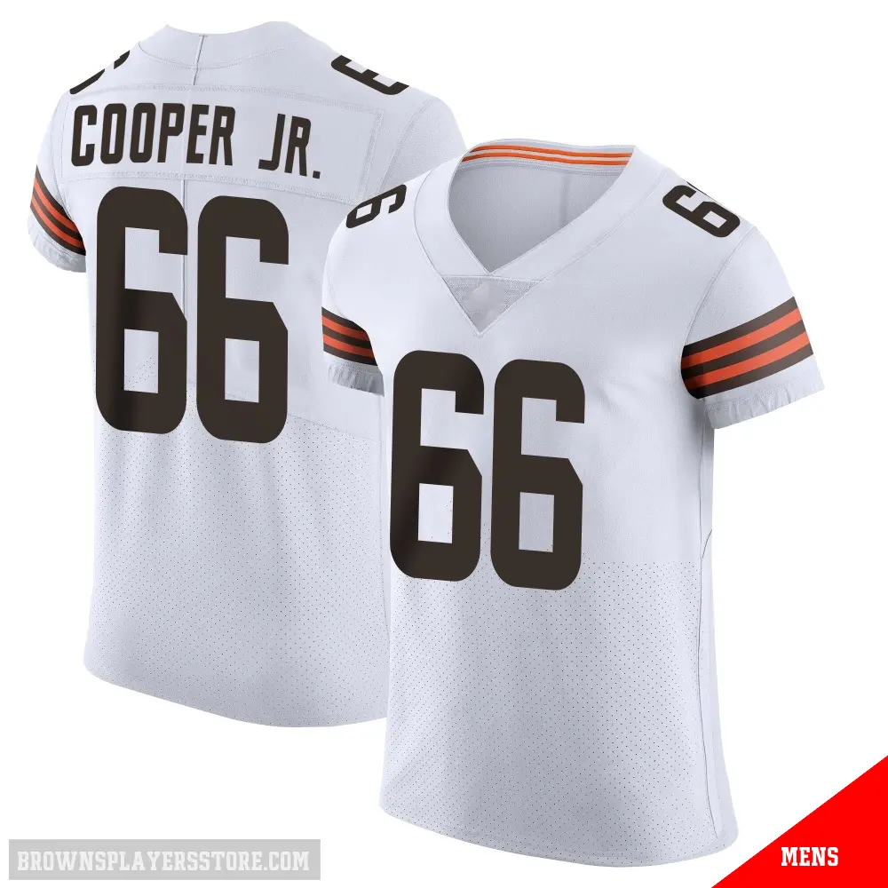 ＃66 Men's Keith Cooper Jr. White Elite Cleveland Browns Vapor Jersey