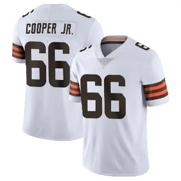 ＃66 Men's Keith Cooper Jr. White Limited Cleveland Browns Vapor Untouchable Jersey