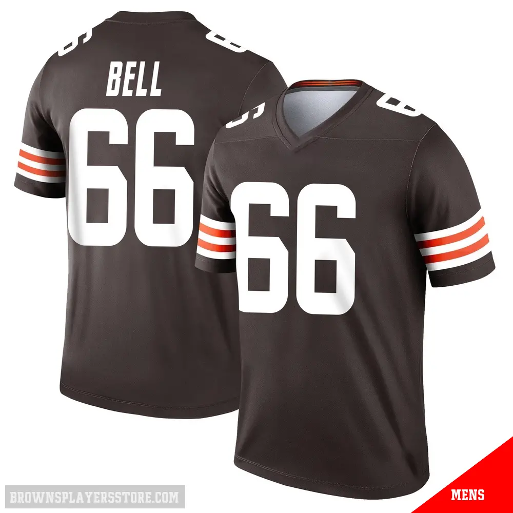 ＃66 Men's Travis Bell Brown Legend Cleveland Browns Jersey