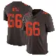 ＃66 Men's Travis Bell Brown Limited Cleveland Browns Vapor Alternate Jersey