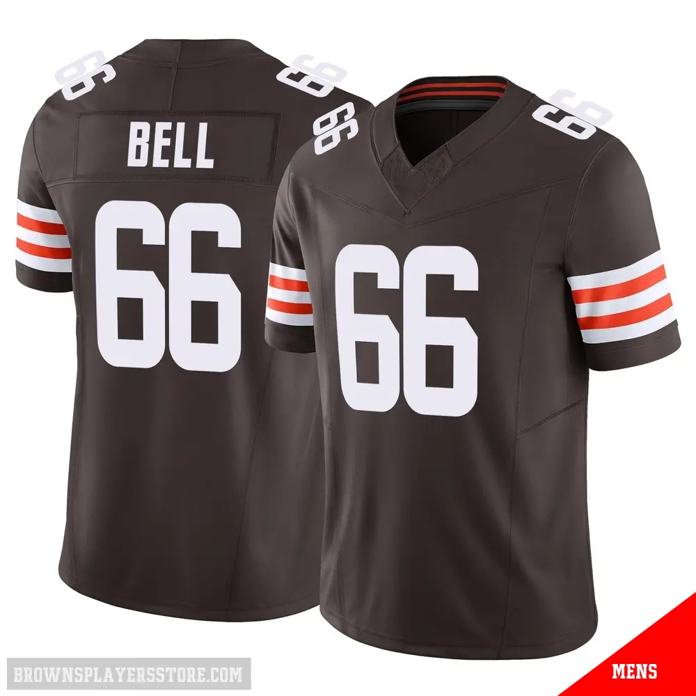 ＃66 Men's Travis Bell Brown Limited Cleveland Browns Vapor F.U.S.E. Jersey