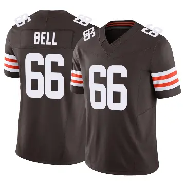 ＃66 Men's Travis Bell Brown Limited Cleveland Browns Vapor F.U.S.E. Jersey