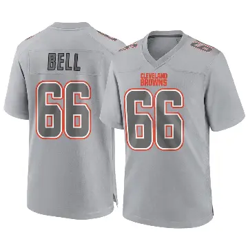 ＃66 Men's Travis Bell Gray Game Cleveland Browns Atmosphere Fashion Jersey
