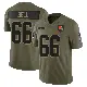 ＃66 Men's Travis Bell Olive Limited Cleveland Browns 2025 Salute to Service Jersey