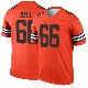 ＃66 Men's Travis Bell Orange Legend Cleveland Browns Inverted Jersey