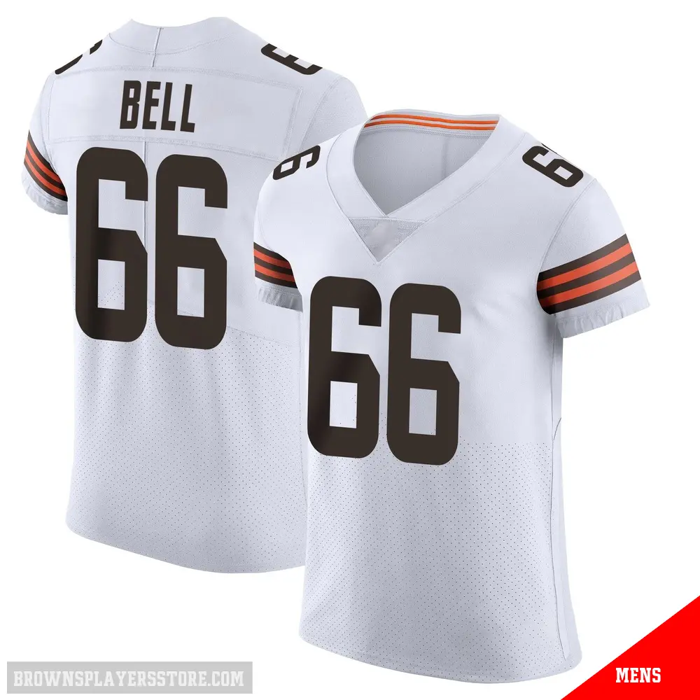 ＃66 Men's Travis Bell White Elite Cleveland Browns Vapor Jersey