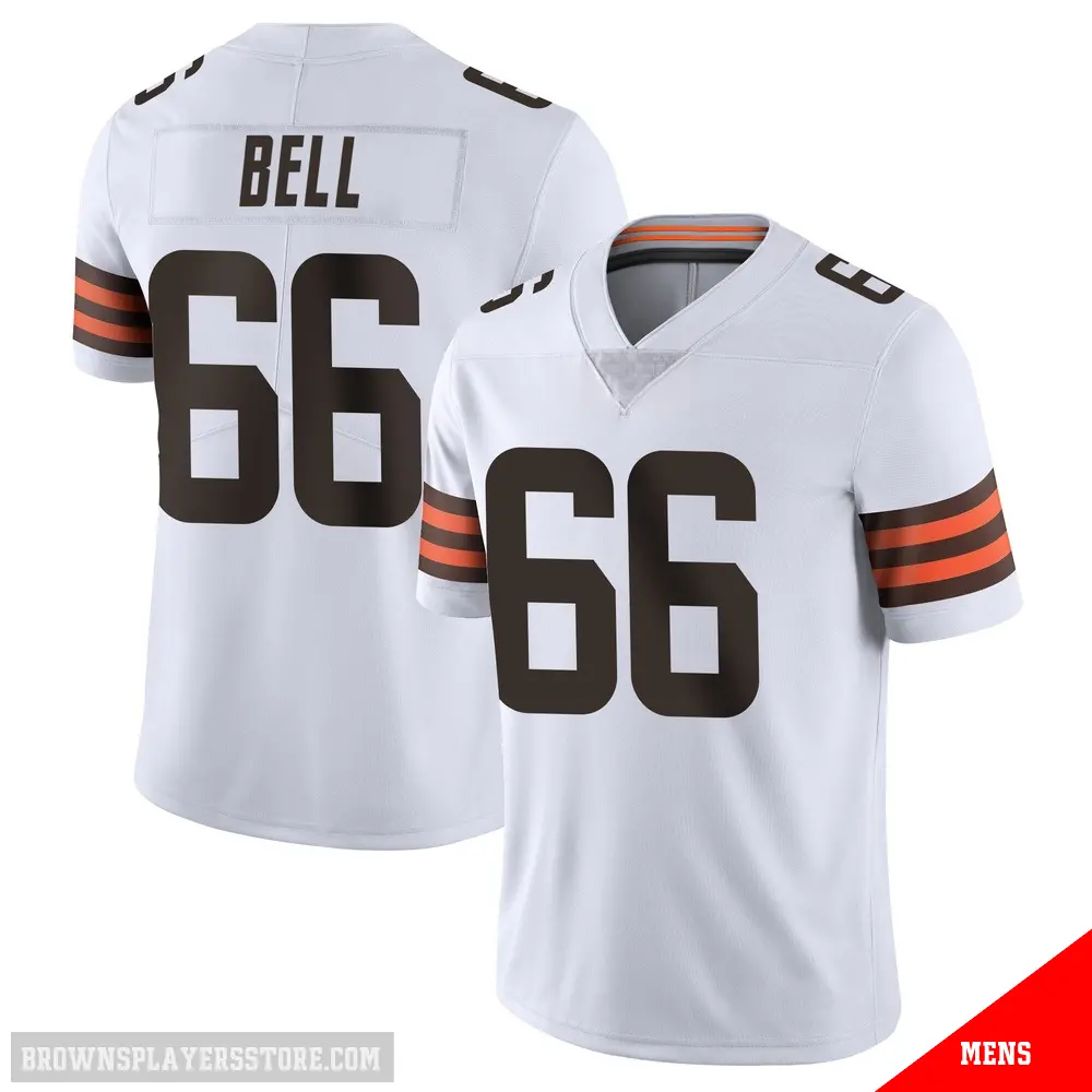 ＃66 Men's Travis Bell White Limited Cleveland Browns Vapor Untouchable Jersey
