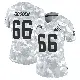 ＃66 Women's Bernard Gooden Arctic Camo Limited Cleveland Browns 2024 Salute to Service Jersey