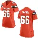 ＃66 Women's Bernard Gooden Orange Game Cleveland Browns Alternate Jersey