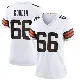 ＃66 Women's Bernard Gooden White Game Cleveland Browns Jersey