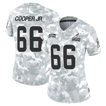 ＃66 Women's Keith Cooper Jr. Arctic Camo Limited Cleveland Browns 2024 Salute to Service Jersey