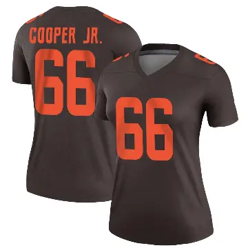 ＃66 Women's Keith Cooper Jr. Brown Legend Cleveland Browns Alternate Jersey