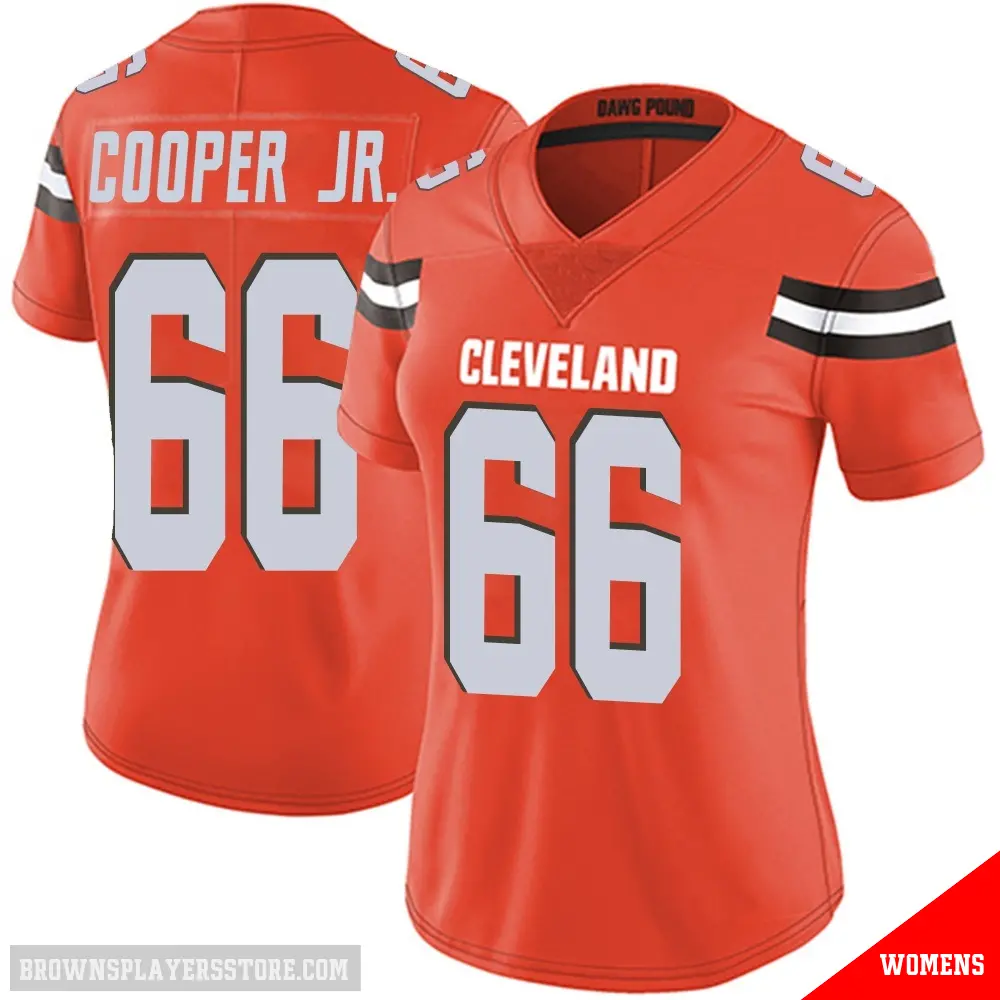 ＃66 Women's Keith Cooper Jr. Orange Limited Cleveland Browns Alternate Vapor Untouchable Jersey