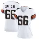 ＃66 Women's Keith Cooper Jr. White Game Cleveland Browns Jersey