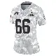 ＃66 Women's Travis Bell Arctic Camo Limited Cleveland Browns 2024 Salute to Service Jersey