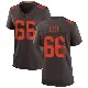 ＃66 Women's Travis Bell Brown Game Cleveland Browns Alternate Jersey