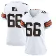 ＃66 Women's Travis Bell White Game Cleveland Browns Jersey