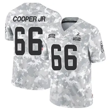 ＃66 Youth Keith Cooper Jr. Arctic Camo Limited Cleveland Browns 2024 Salute to Service Jersey