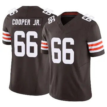 ＃66 Youth Keith Cooper Jr. Brown Limited Cleveland Browns Vapor F.U.S.E. Jersey