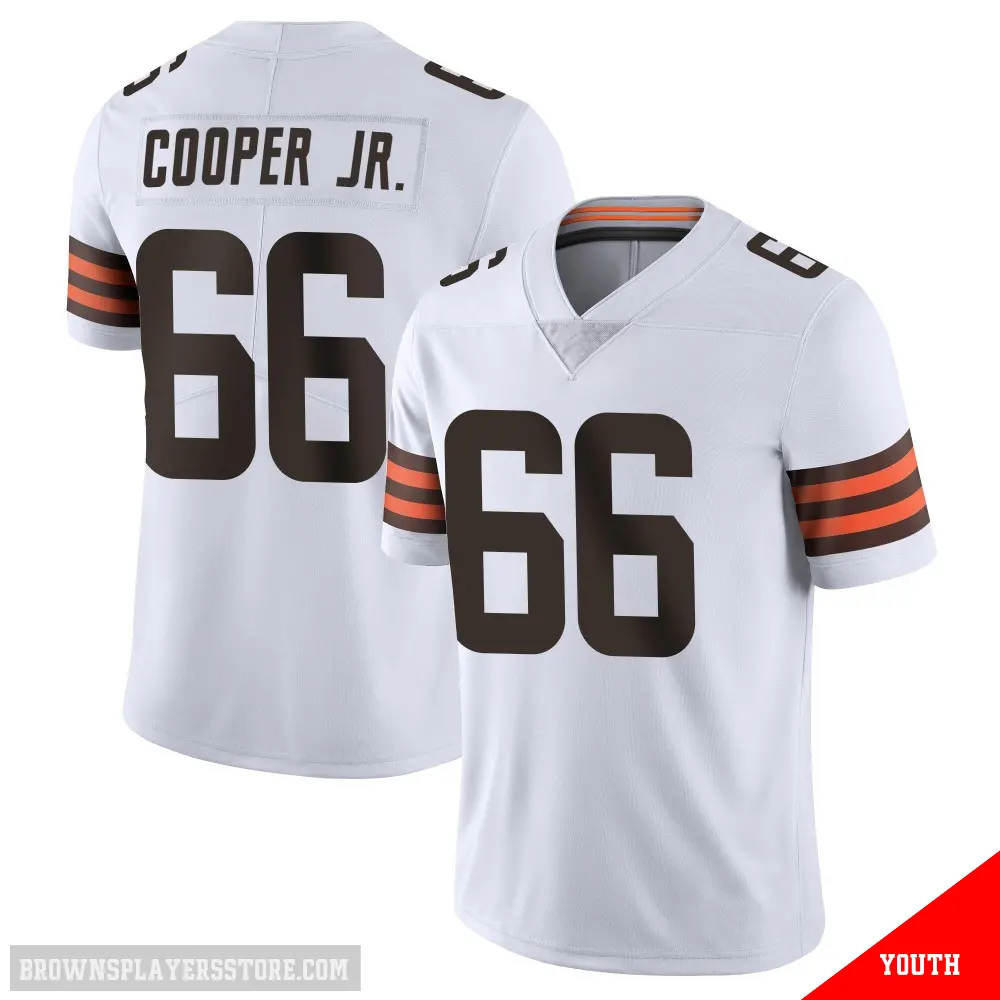 ＃66 Youth Keith Cooper Jr. White Limited Cleveland Browns Vapor Untouchable Jersey