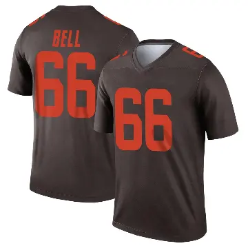 ＃66 Youth Travis Bell Brown Legend Cleveland Browns Alternate Jersey