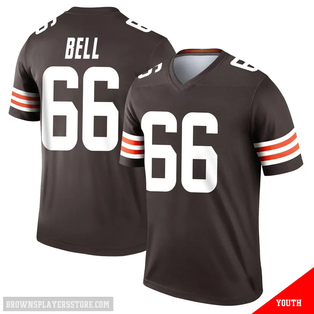 ＃66 Youth Travis Bell Brown Legend Cleveland Browns Jersey