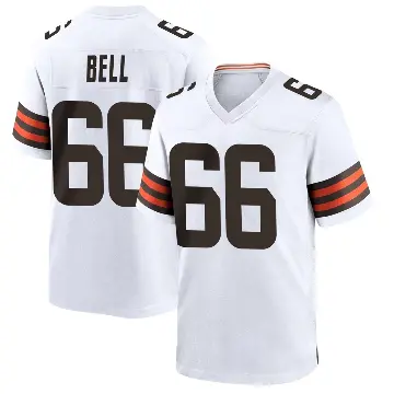 ＃66 Youth Travis Bell White Game Cleveland Browns Jersey