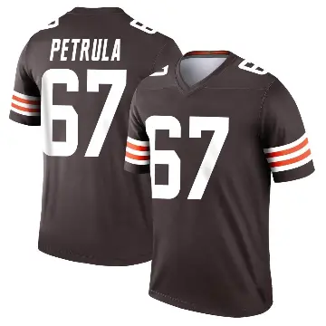 ＃67 Men's Ben Petrula Brown Legend Cleveland Browns Jersey