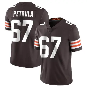 ＃67 Men's Ben Petrula Brown Limited Cleveland Browns Team Color Vapor Untouchable Jersey