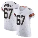 ＃67 Men's Ben Petrula White Elite Cleveland Browns Vapor Jersey