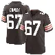 ＃67 Men's Jack Conley Brown Game Cleveland Browns Team Color Jersey