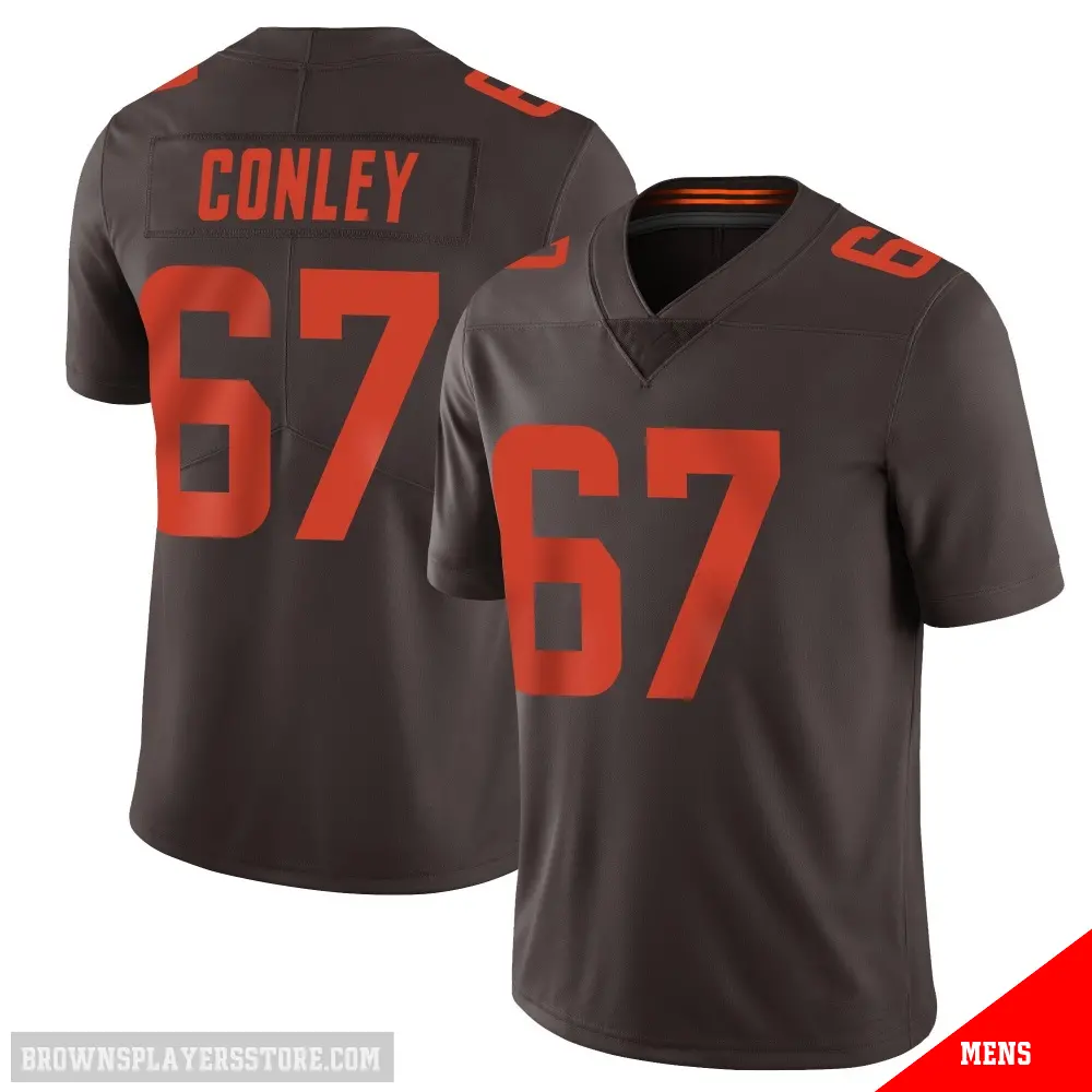 ＃67 Men's Jack Conley Brown Limited Cleveland Browns Vapor Alternate Jersey