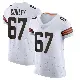 ＃67 Men's Jack Conley White Elite Cleveland Browns Vapor Jersey