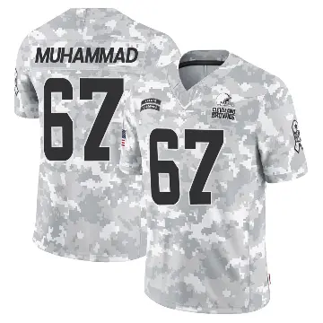 ＃67 Men's Jamil Muhammad Arctic Camo Limited Cleveland Browns 2024 Salute to Service Jersey
