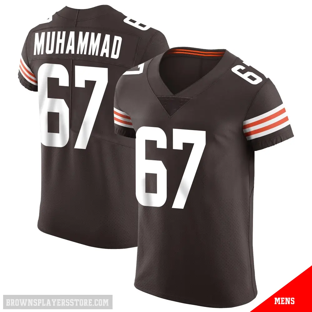 ＃67 Men's Jamil Muhammad Brown Elite Cleveland Browns Vapor Jersey