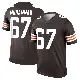 ＃67 Men's Jamil Muhammad Brown Legend Cleveland Browns Jersey