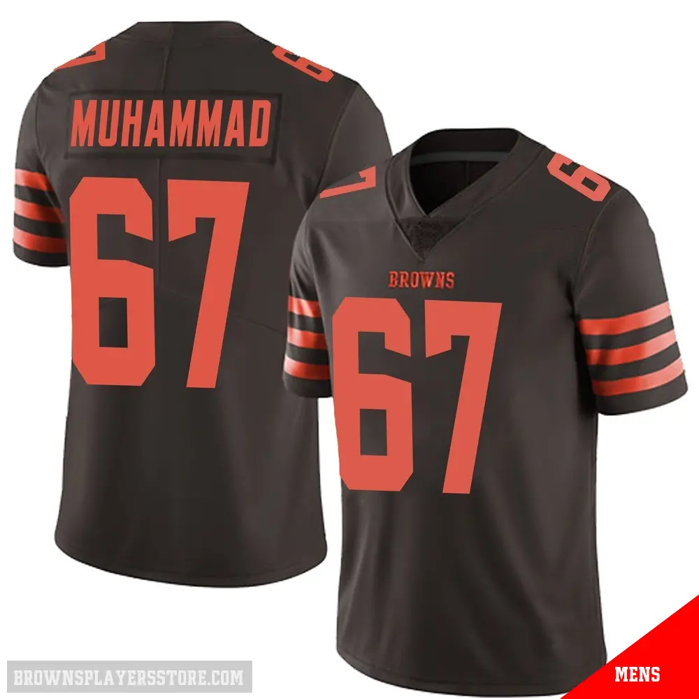 ＃67 Men's Jamil Muhammad Brown Limited Cleveland Browns Color Rush Jersey