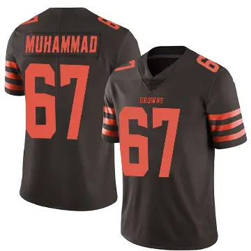 ＃67 Men's Jamil Muhammad Brown Limited Cleveland Browns Color Rush Jersey