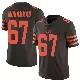＃67 Men's Jamil Muhammad Brown Limited Cleveland Browns Color Rush Jersey
