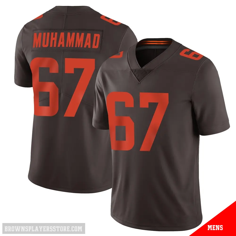 ＃67 Men's Jamil Muhammad Brown Limited Cleveland Browns Vapor Alternate Jersey