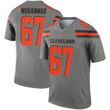 ＃67 Men's Jamil Muhammad Legend Cleveland Browns Inverted Silver Jersey